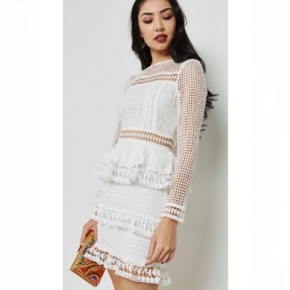 Endless Rose Dresses & Skirts - ENDLESS ROSE Tiered Lace Crochet Dress